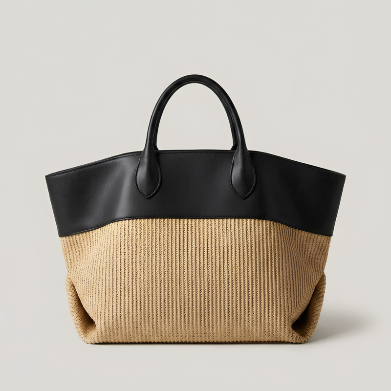 La Bolsa Tote Tejido de Colorblock