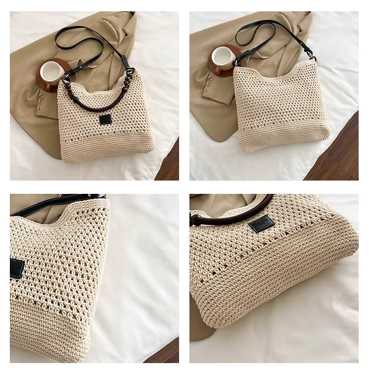 Petra | El Bolso de Hombro de Perlas de Madera