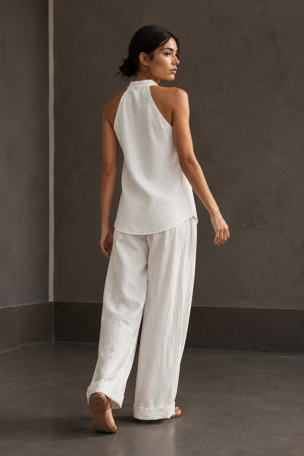 Conjunto halter en Crudo — trasera