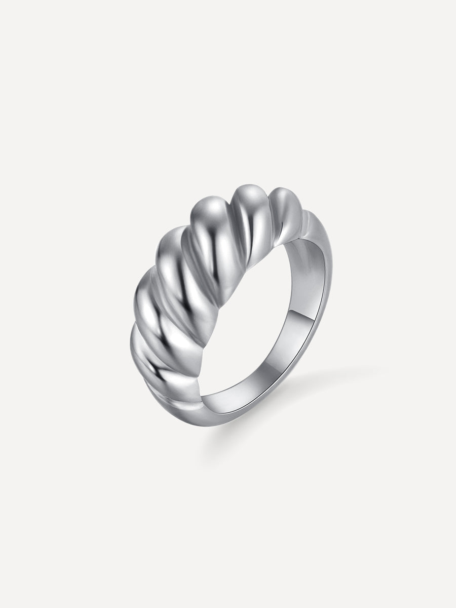 Anillo Doble Aro de Alma Sotelo — Plata