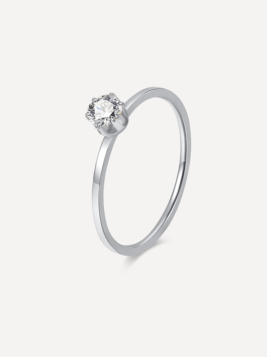 Anillo Brillante de Alma Sotelo — Plata
