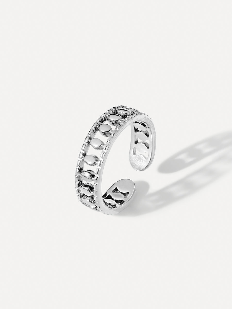 Anillo Trenzado de Alma Sotelo — Plata