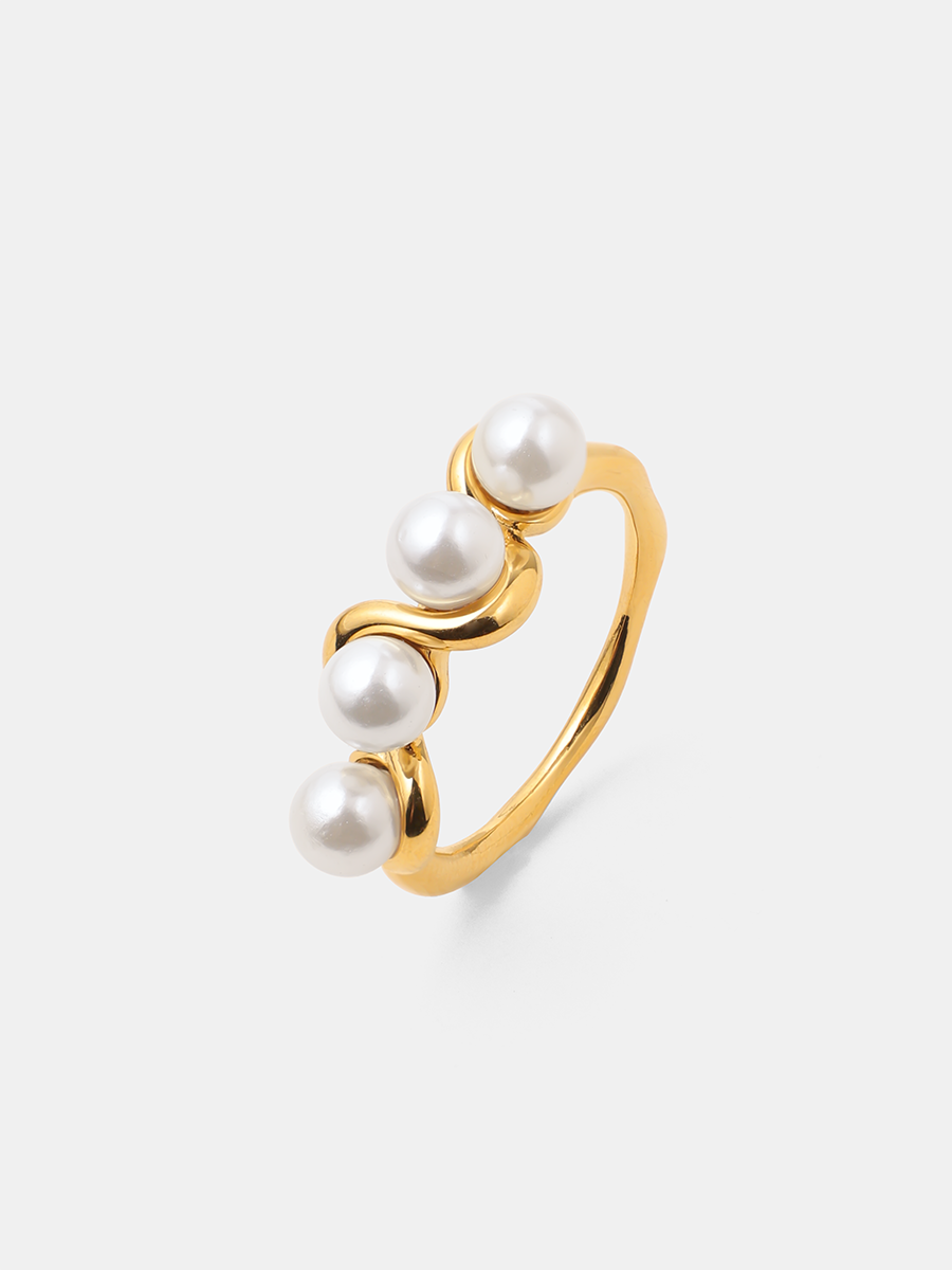 Anillo de Perla de Alma Sotelo — Dorado