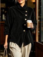 Candela - Chaqueta de punto canalé negro