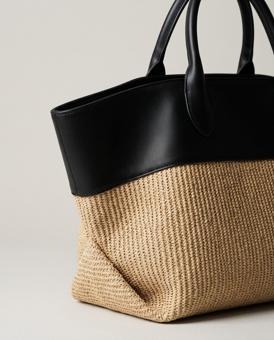 La Bolsa Tote Tejido de Colorblock
