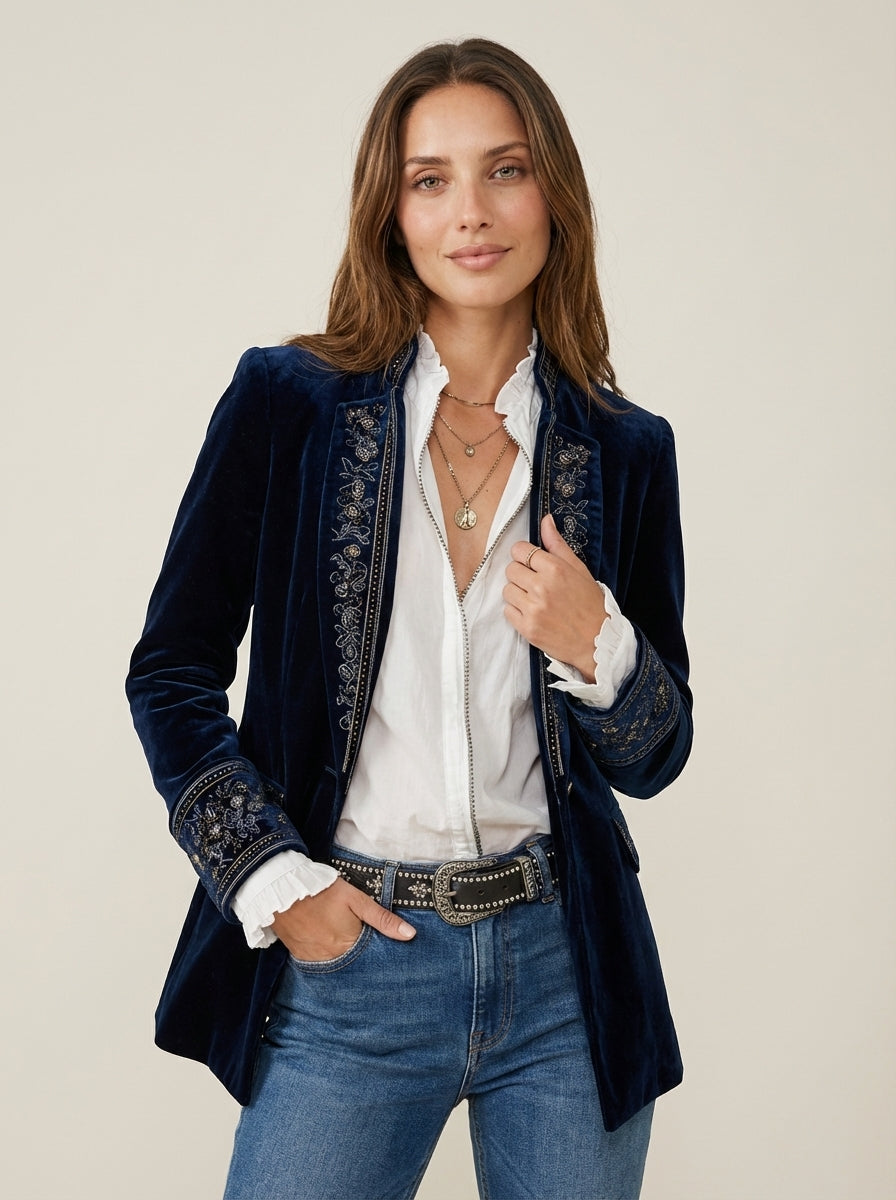 Nuria | Chaqueta Elegante de Terciopelo