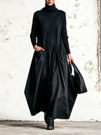 LORENZA abito lungo oversize nero