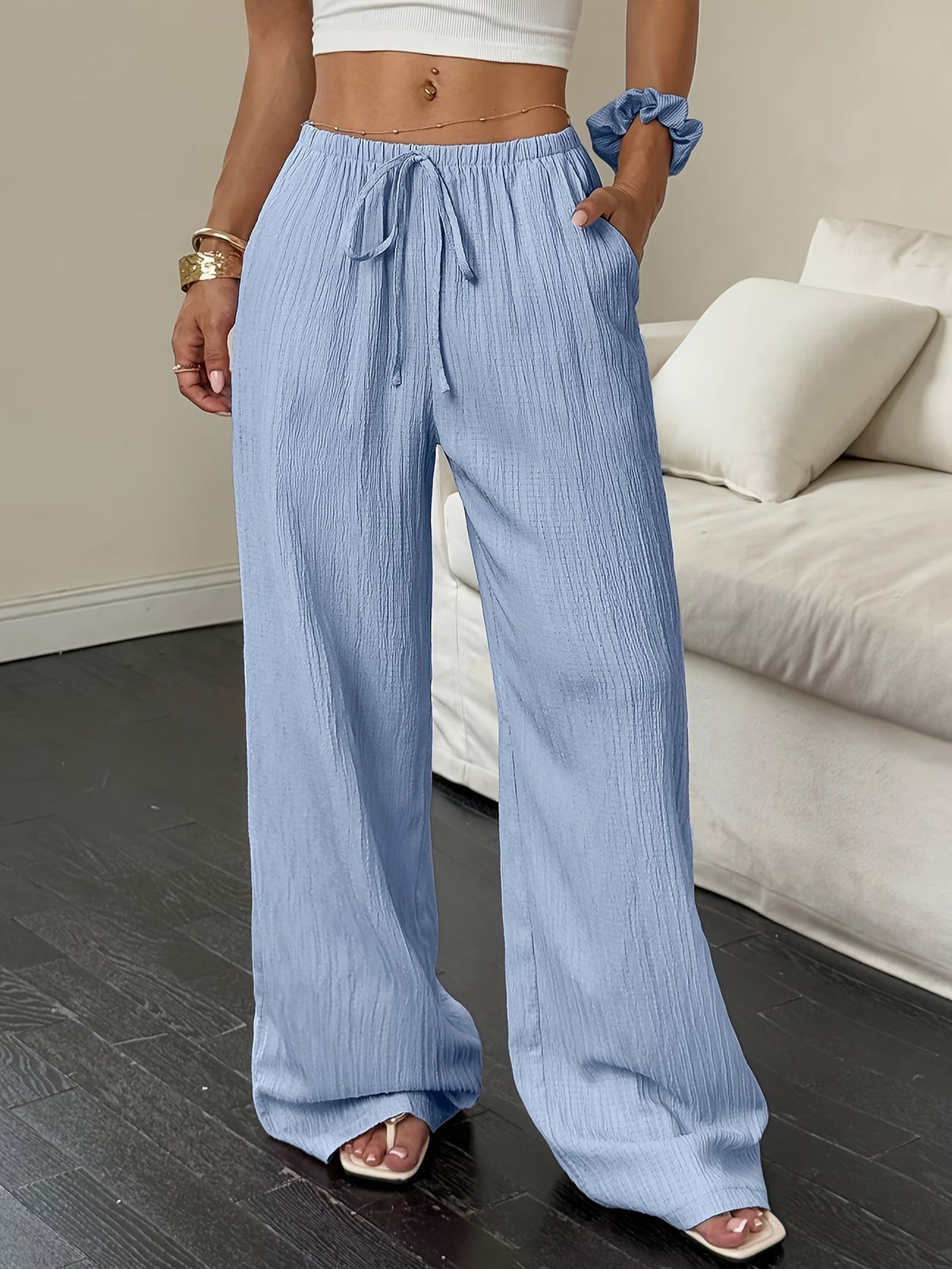 Valeria | Pantalón Fluido de Pierna Ancha