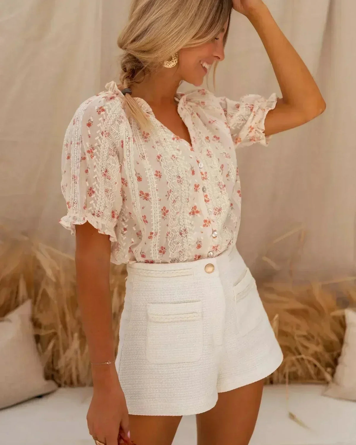 Floralis | Blusa de verano elegante con estampado floral