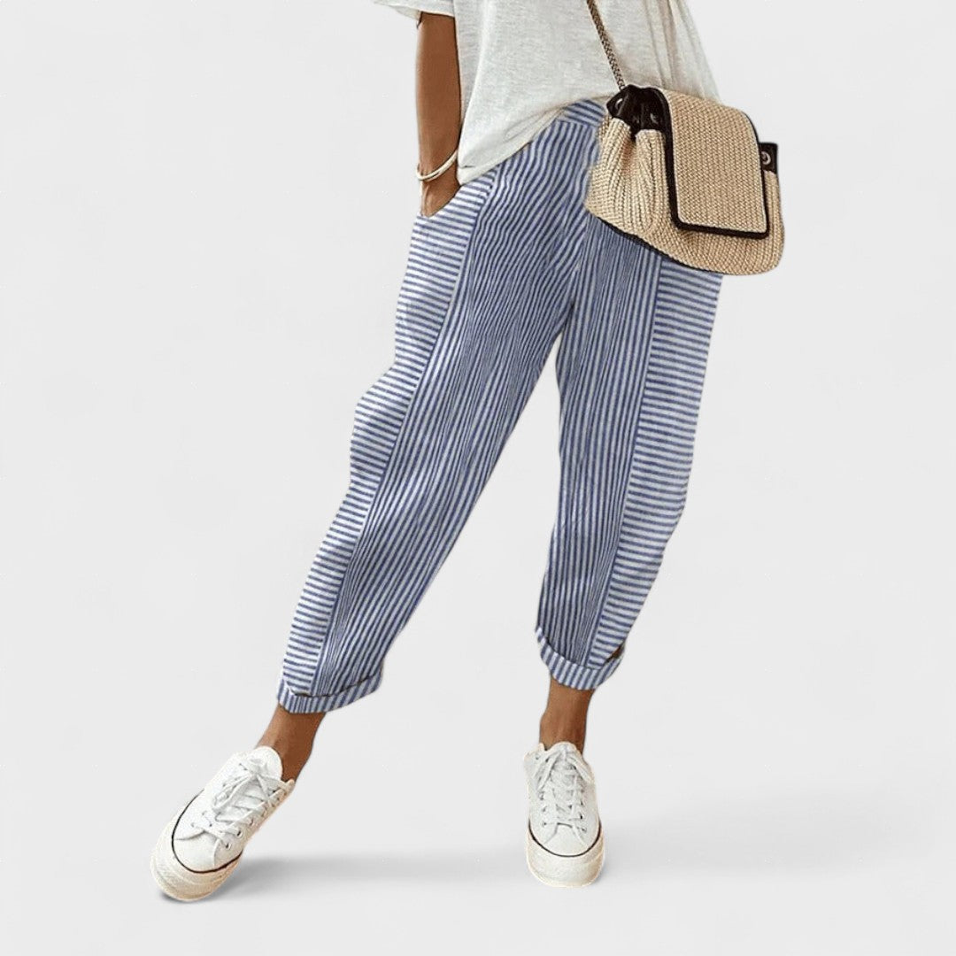 Lucía | Pantalones a Rayas con Estilo