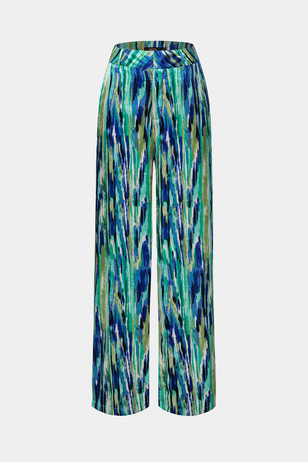 Pantalones Rectos de Cintura Alta Inna con Estampado de Mármol