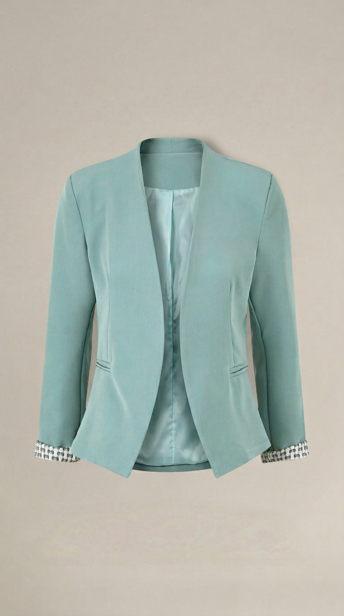 Blazer Recto con Hombreras de Alma Sotelo — Turquesa