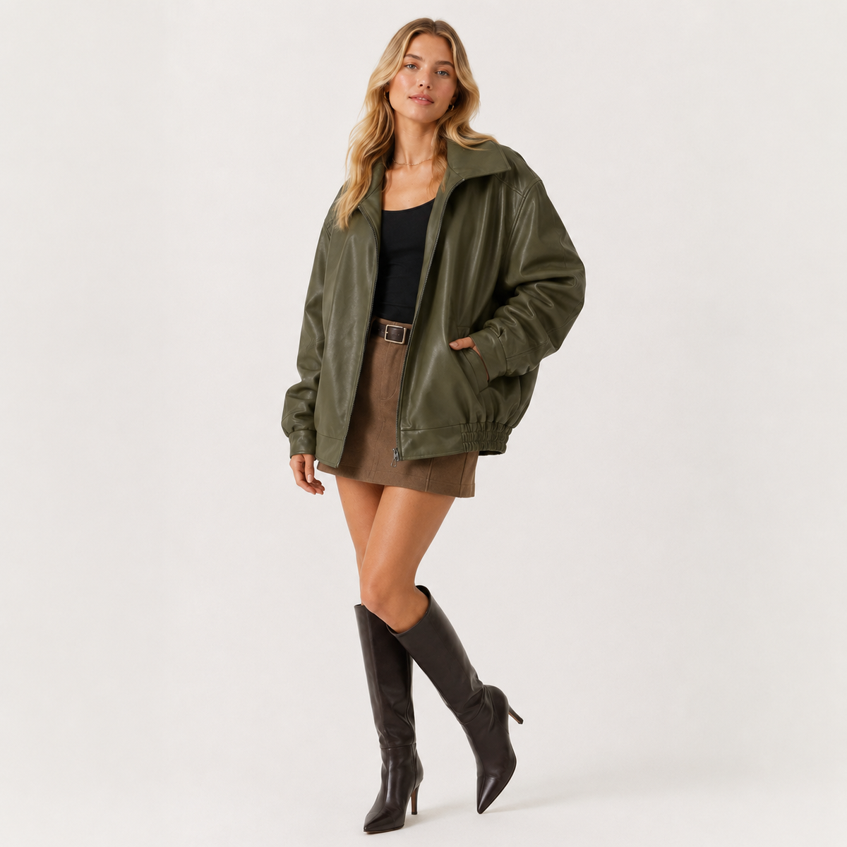 Chaqueta Biker Vittoria Efecto Piel de Alma Sotelo — foto 4 de 4