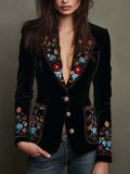 María | Blazer Bordado con Estampado Floral Multicolor