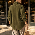 Candela - Chaqueta de punto canalé, espalda con abertura