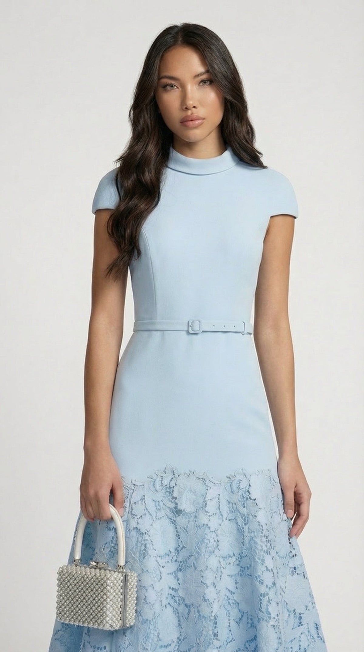 Mirana | Vestido Midi de Encaje Azul