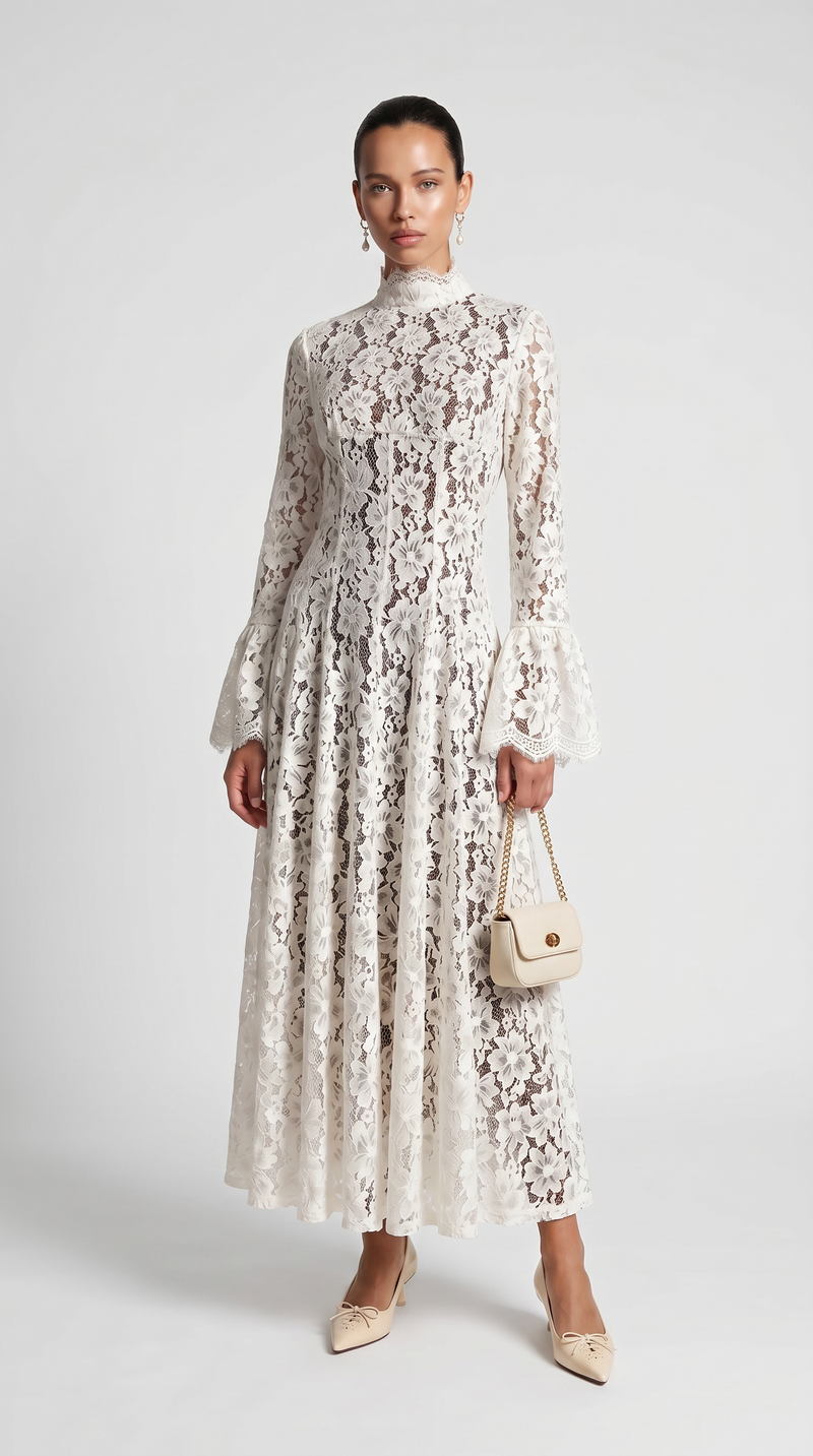 Alef | Vestido Maxi de Encaje