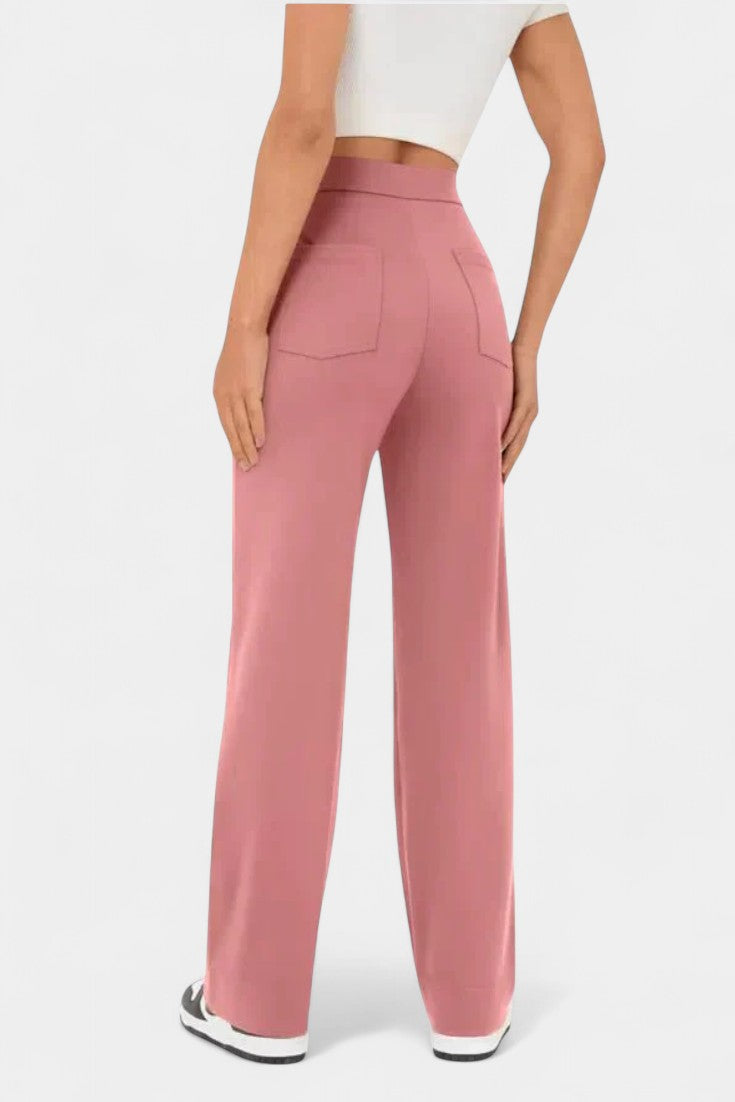 Pantalones Rectos de Cintura Alta Nova con Elasticidad
