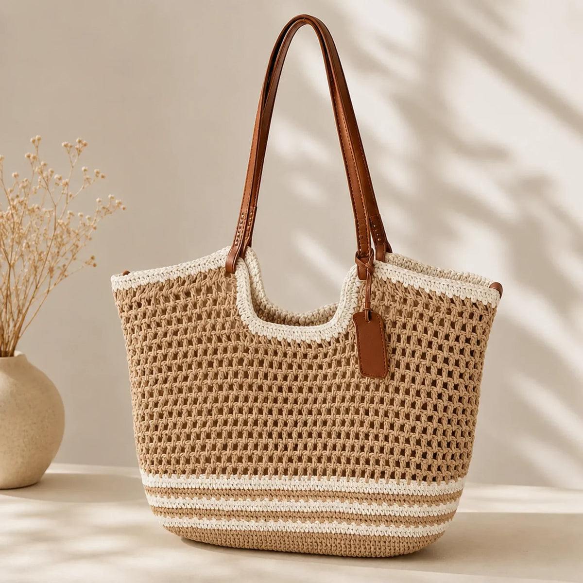 Clare Bicolor | Bolsa Tote Tejida a Mano