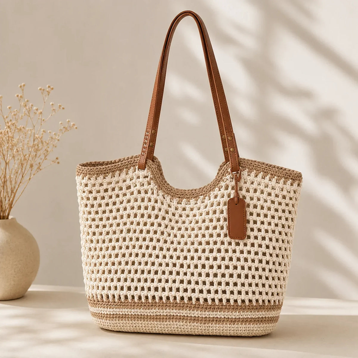 Clare Bicolor | Bolsa Tote Tejida a Mano