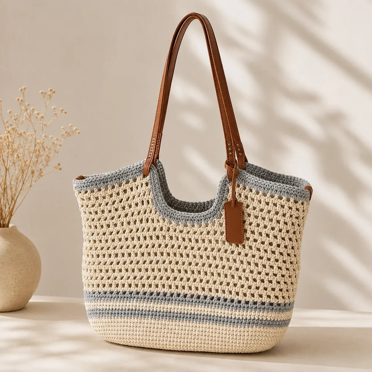 Clare Bicolor | Bolsa Tote Tejida a Mano