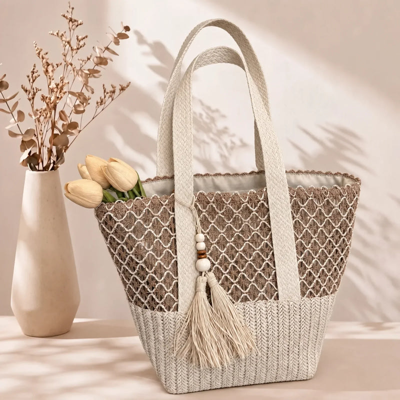 Stacy | Bolso de Hombro Boho con Borlas