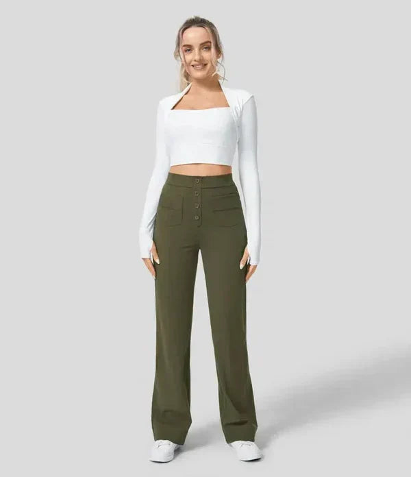Jade | Pantalones elásticos de cintura alta