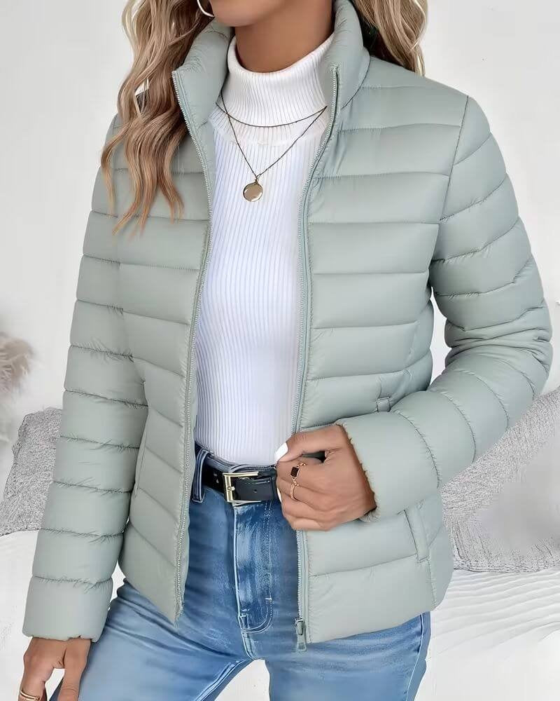 Leire | Chaqueta Acolchada Puffer Jacket Mujer Cuello Alto Cremallera