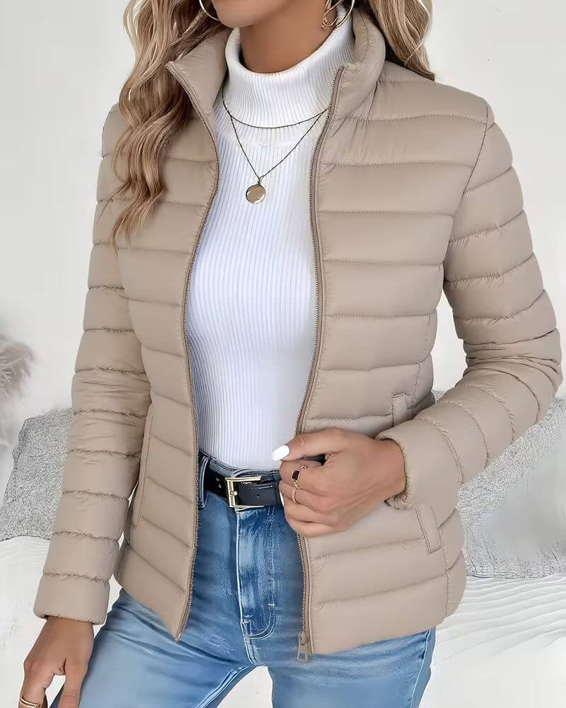 Leire | Chaqueta Acolchada Puffer Jacket Mujer Cuello Alto Cremallera