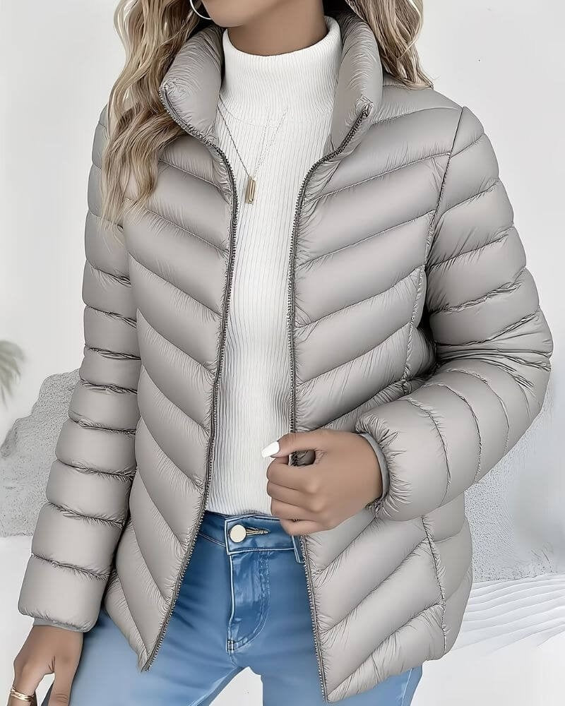 Leire | Chaqueta Acolchada Puffer Jacket Mujer Cuello Alto Cremallera