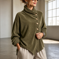 Candela - Chaqueta de punto canalé verde oliva