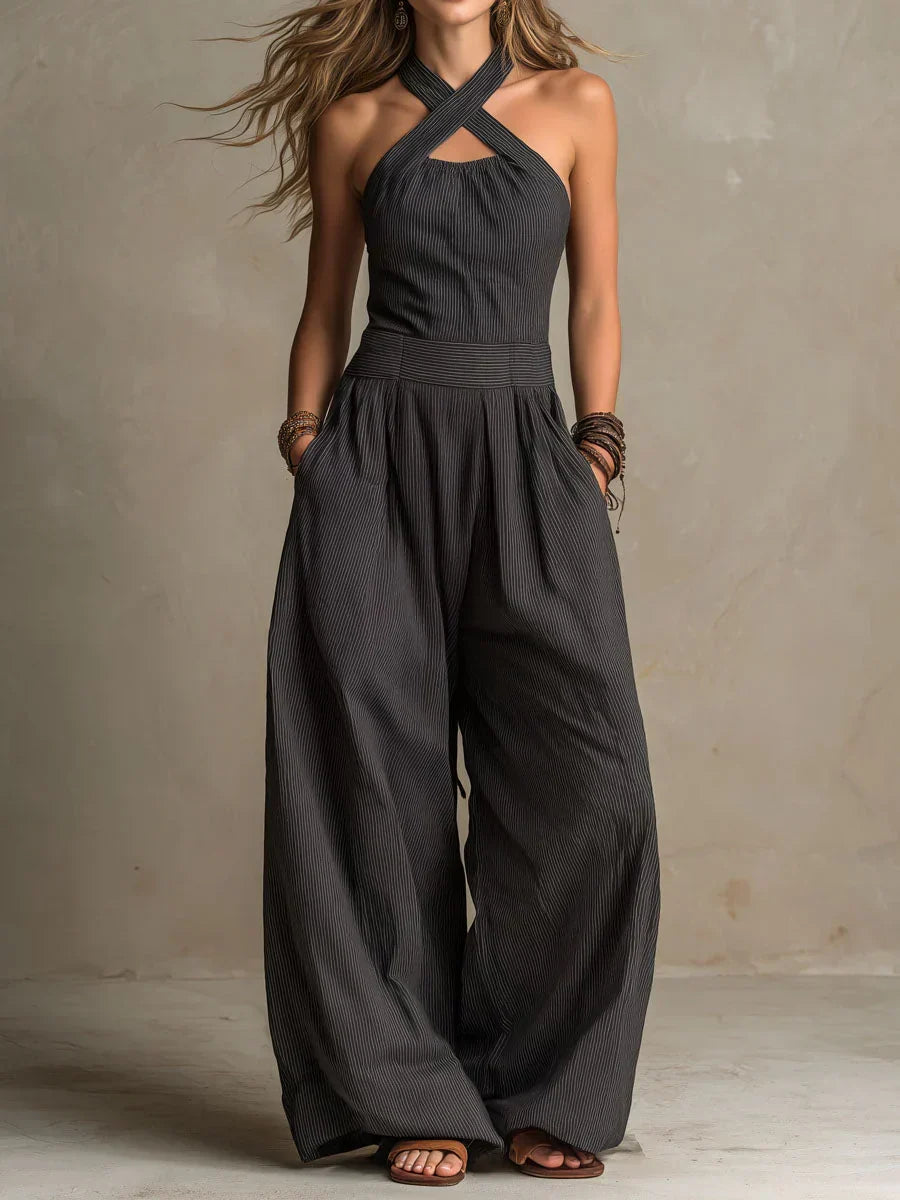 Blanca | Mono Elegante con Escote Cruzado
