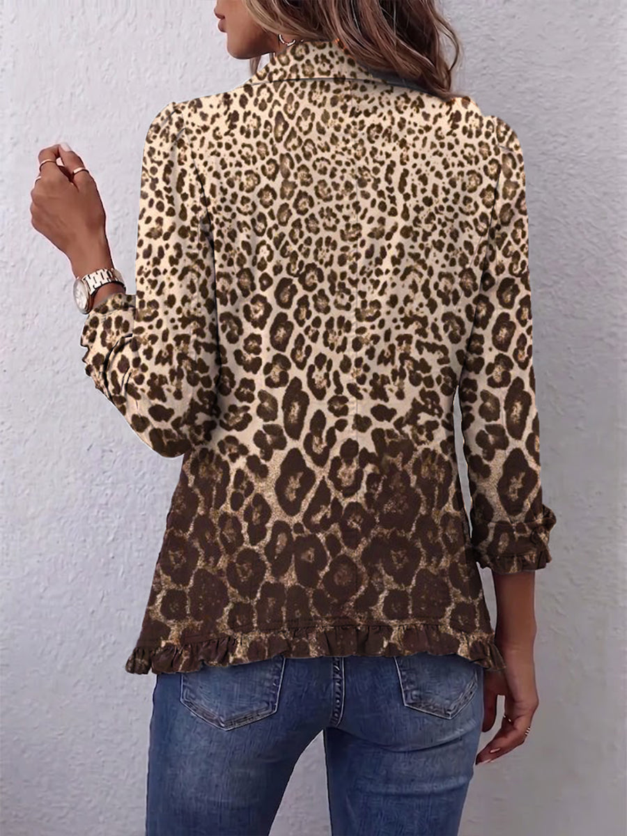 Chaqueta Leopardo con Volantes