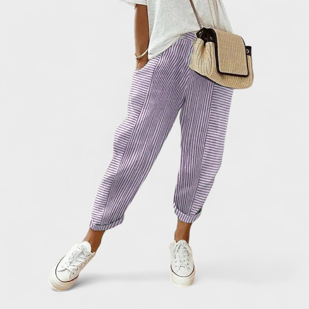 Lucía | Pantalones a Rayas con Estilo