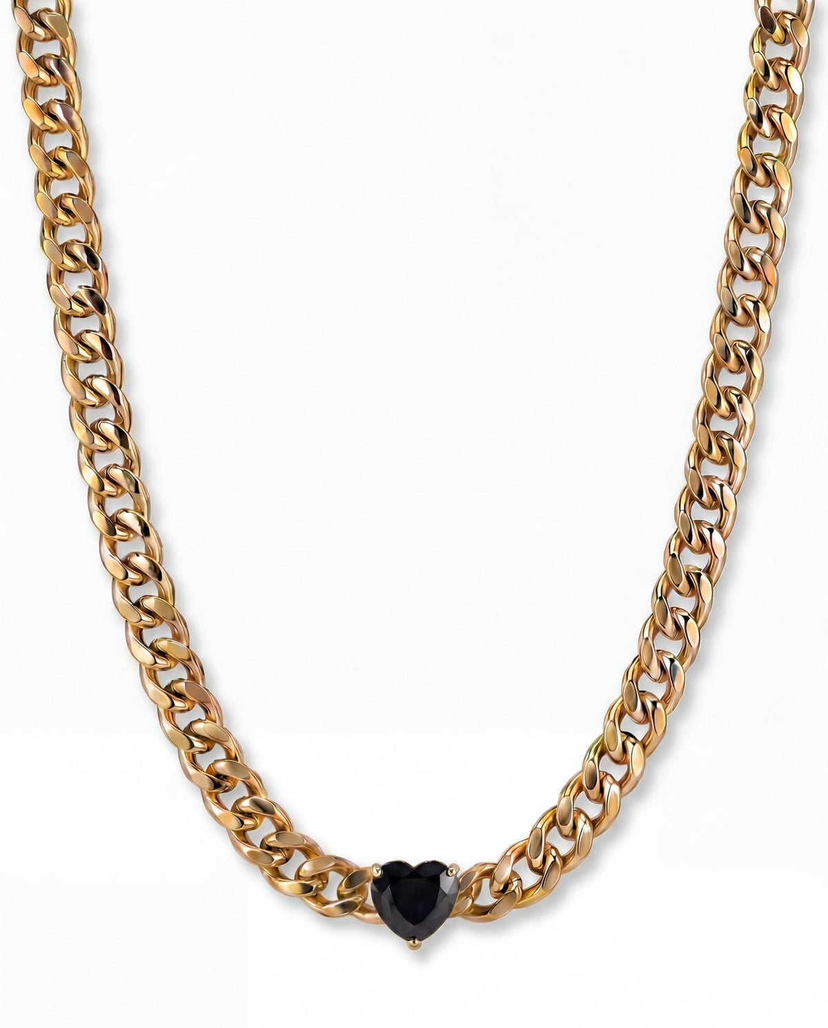 Collar Corazón de Terciopelo de Alma Sotelo — Dorado