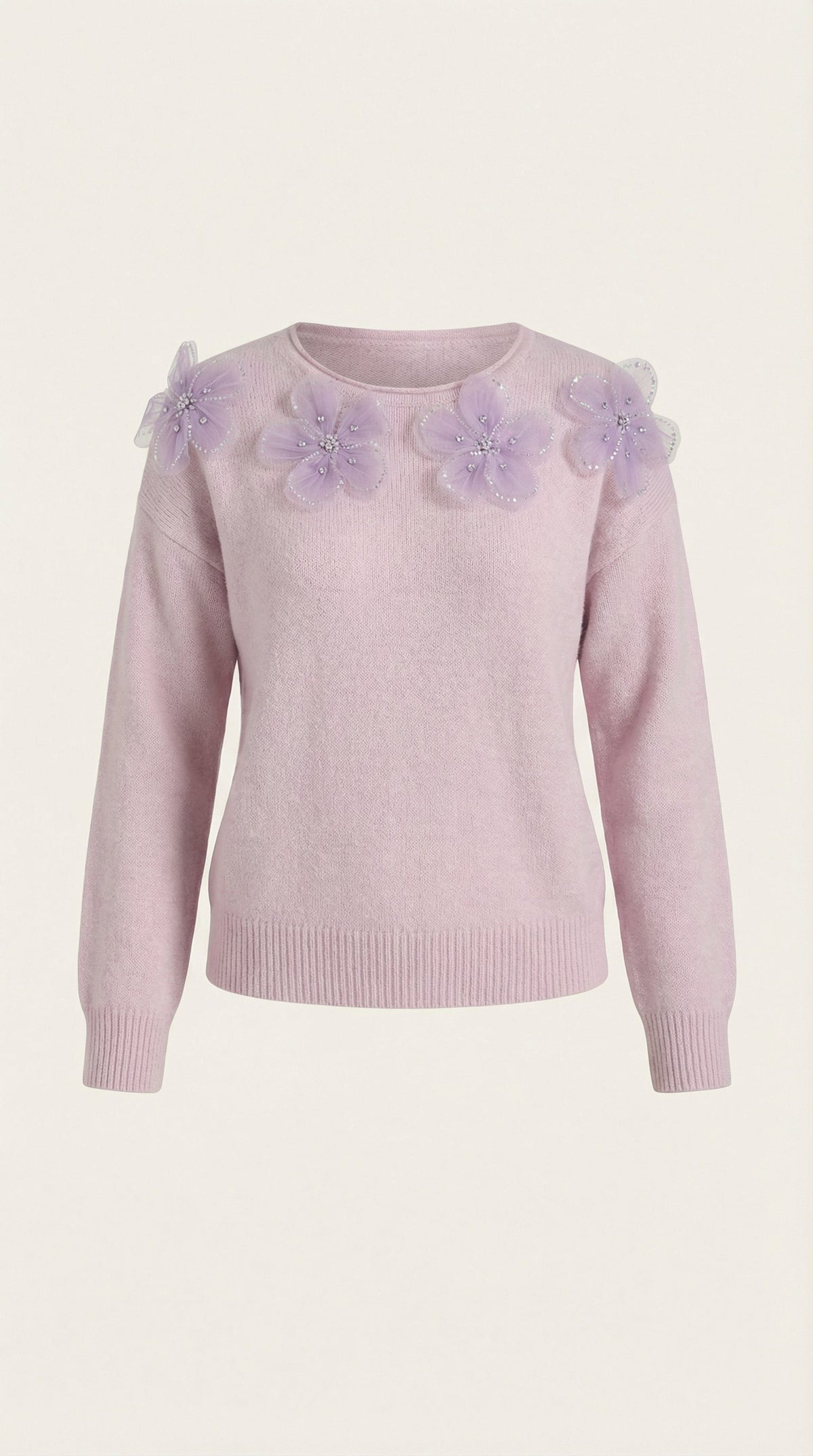 Alexandra | Jersey con flores bordadas