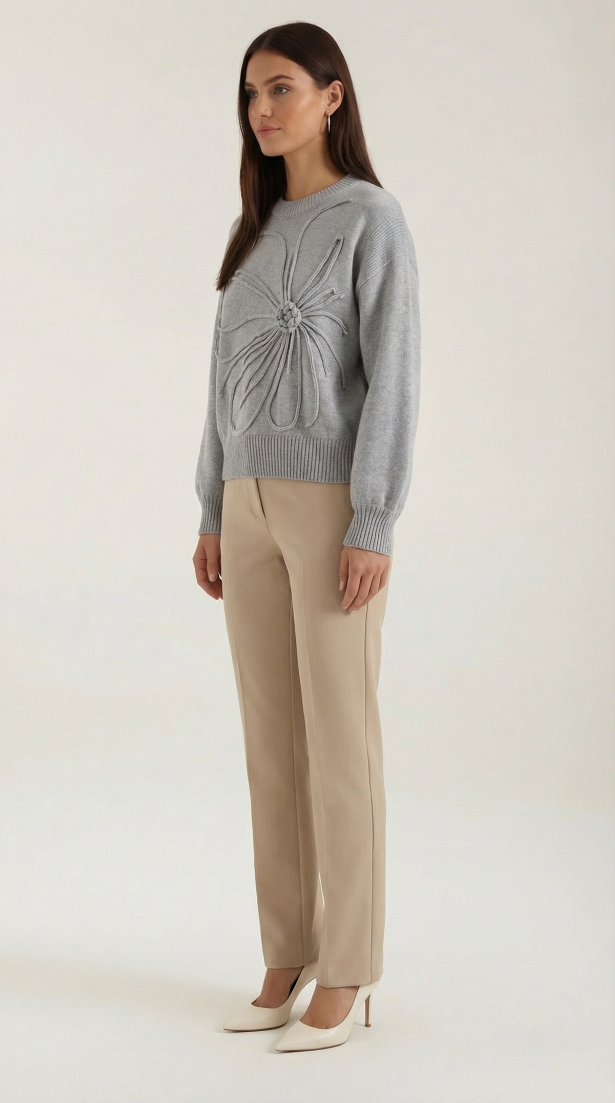 Annie | Jersey de punto con flor en relieve
