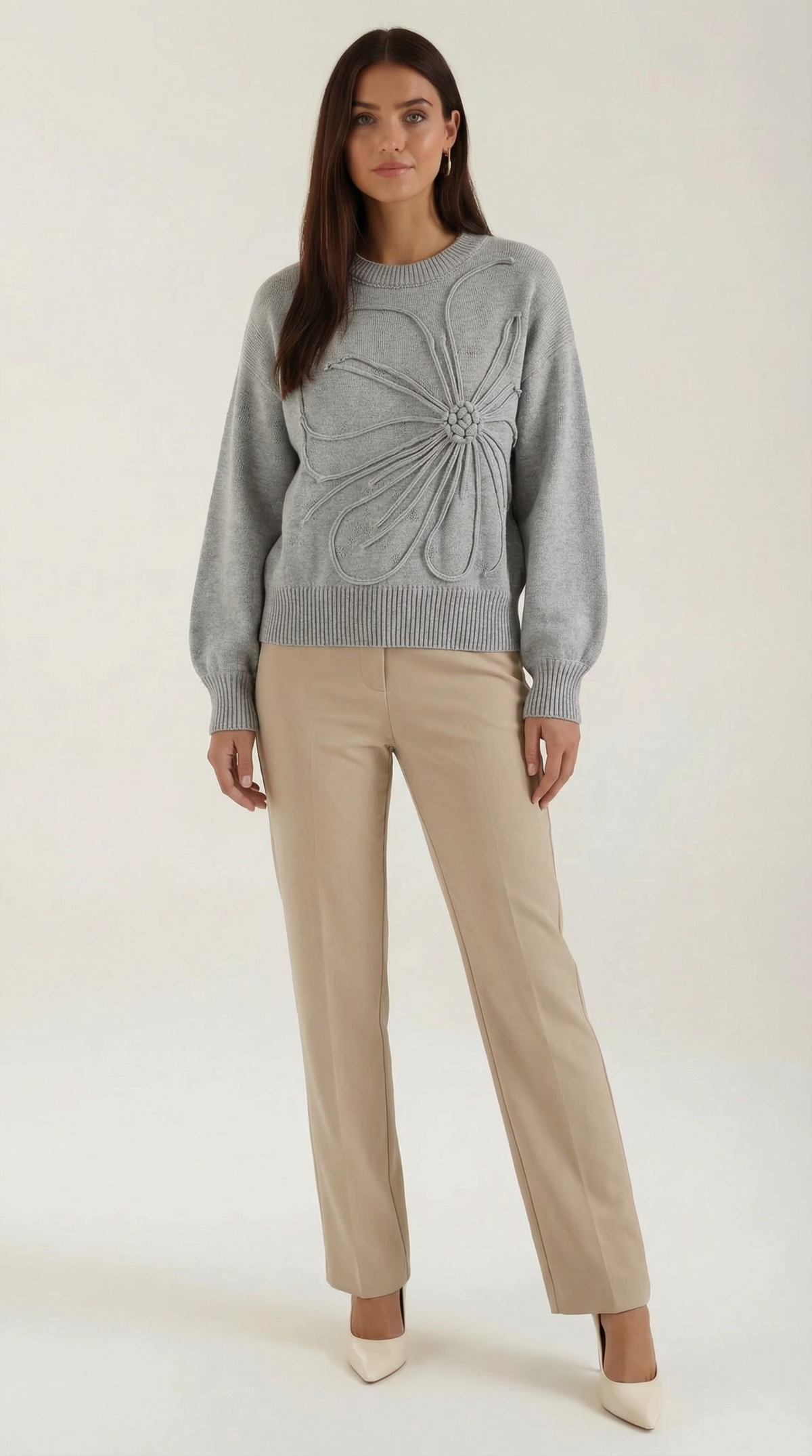Annie | Jersey de punto con flor en relieve