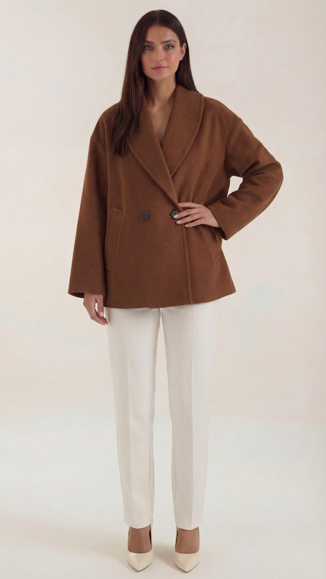 Abrigo Oversize Carolyn de Alma Sotelo — Marrón