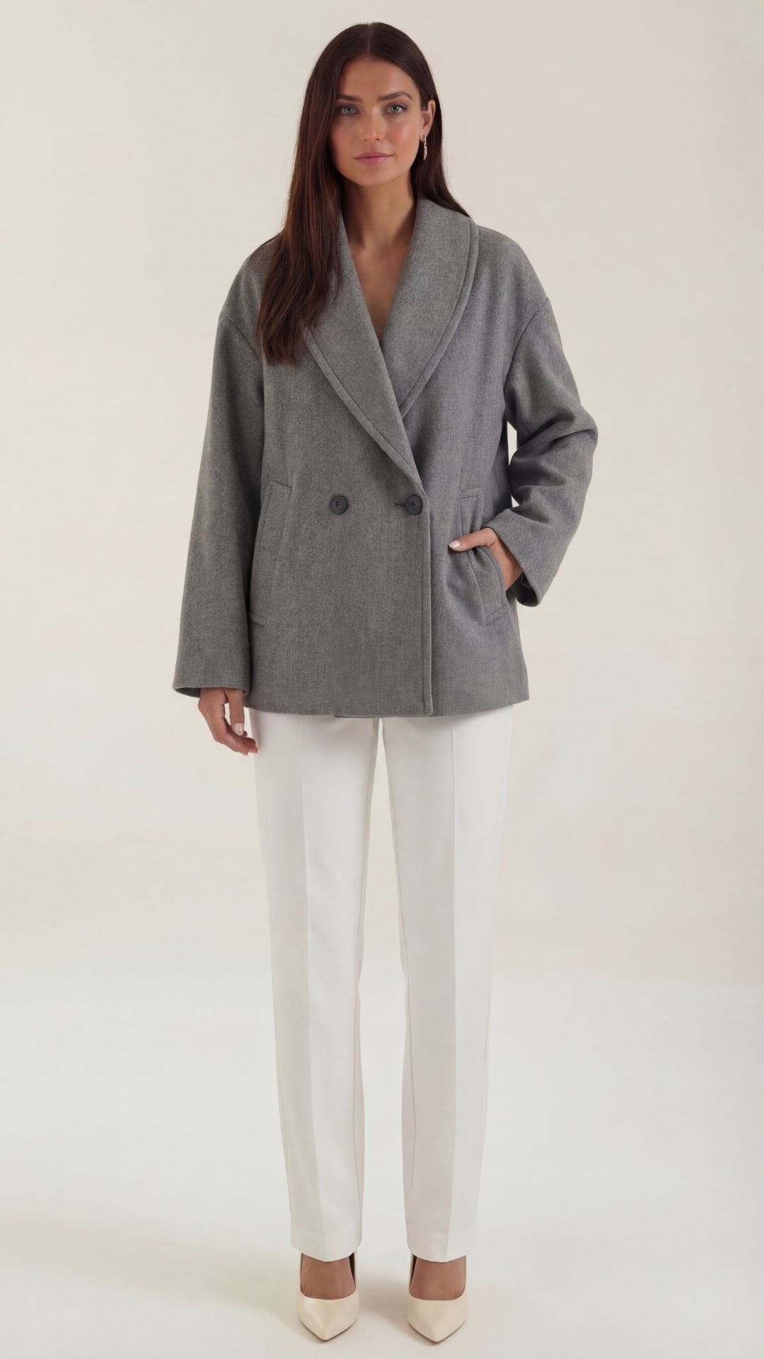 Abrigo Oversize Carolyn de Alma Sotelo — Gris