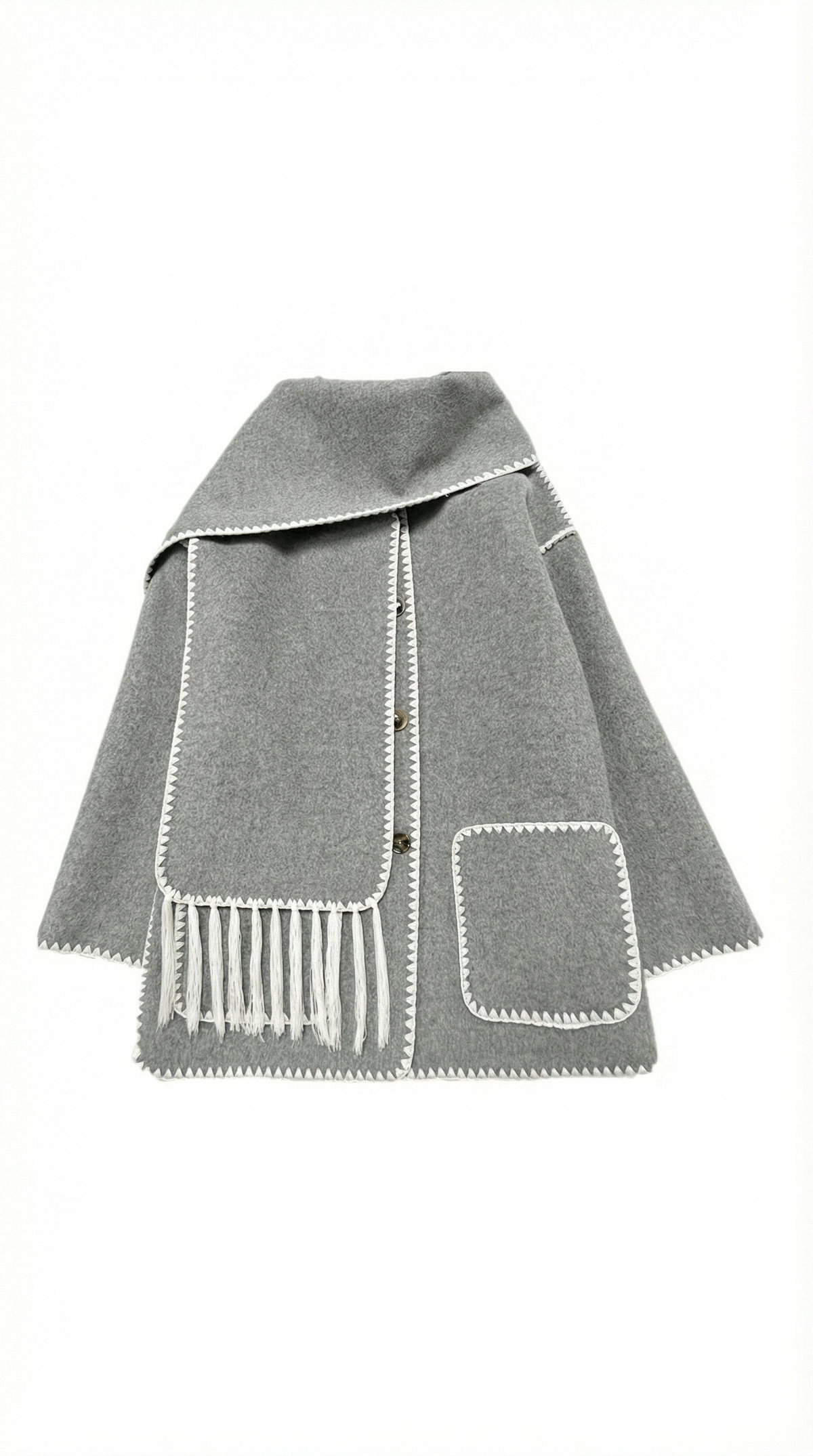 Chaqueta Catherine con Bufanda a Contraste de Alma Sotelo — foto 5