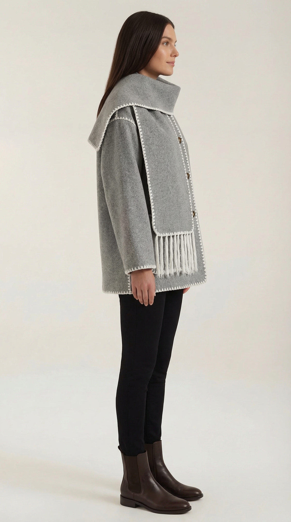 Chaqueta Catherine con Bufanda a Contraste de Alma Sotelo — foto 2