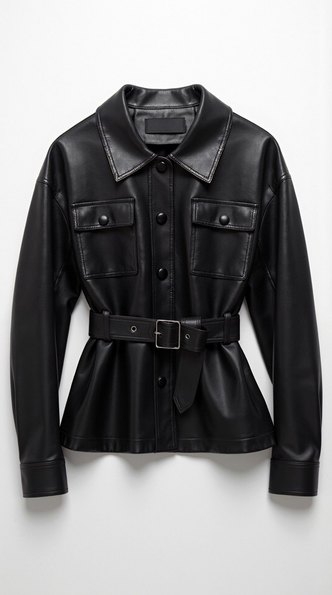 Chaqueta Efecto Piel Christina con Cinturón de Alma Sotelo — foto 5