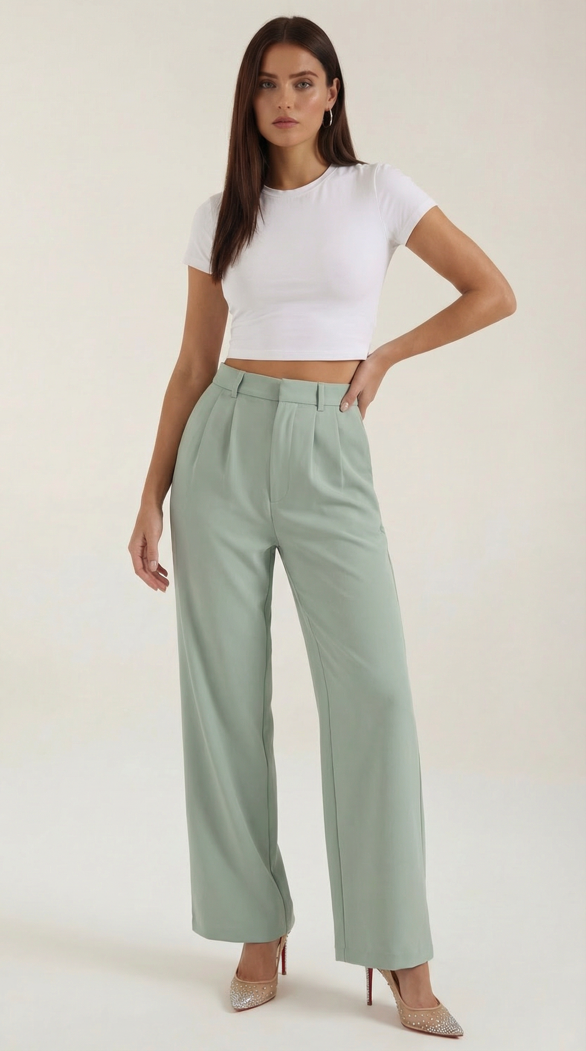 Pantalón Pierna Ancha Emma de Alma Sotelo — Azul Bebé