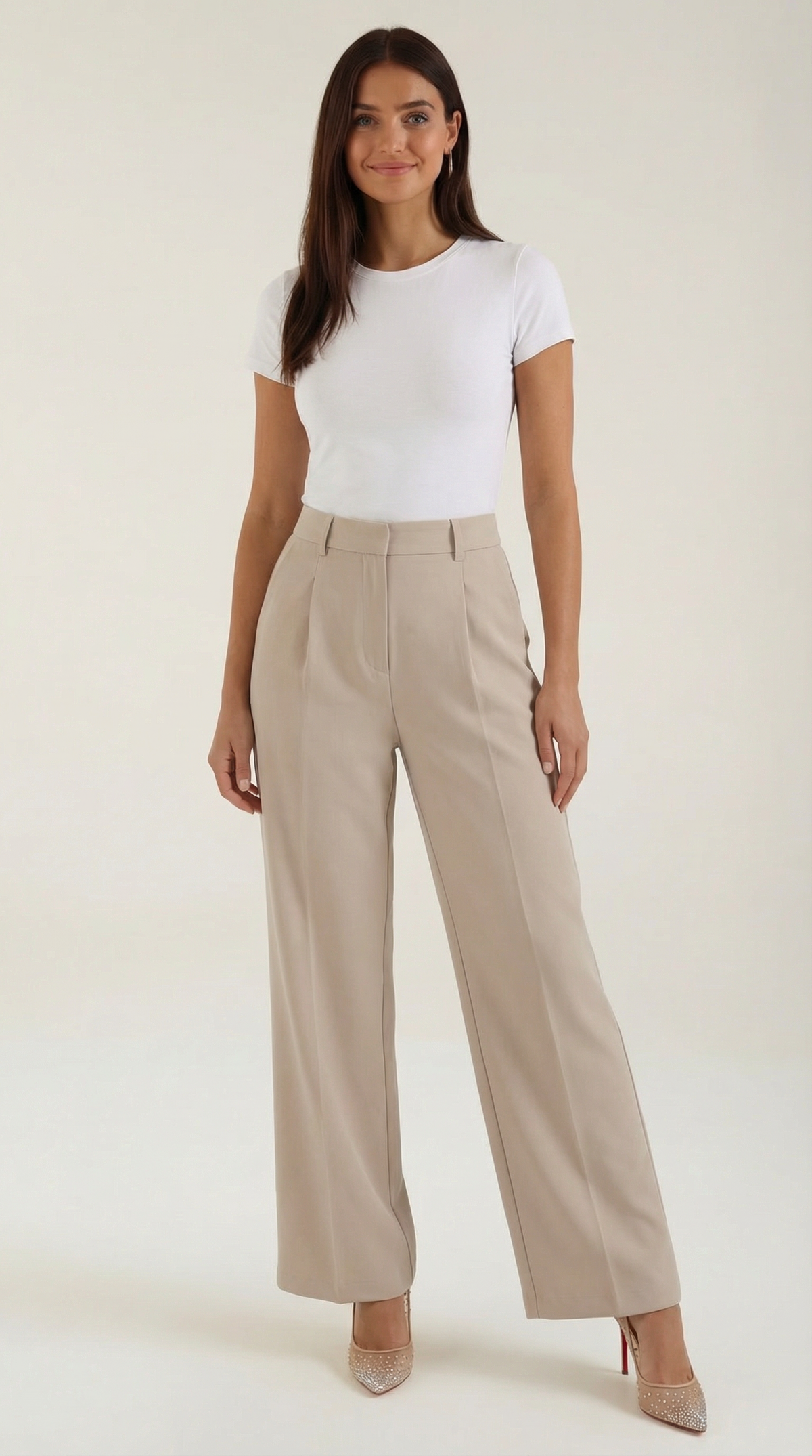 Pantalón Pierna Ancha Emma de Alma Sotelo — Crudo