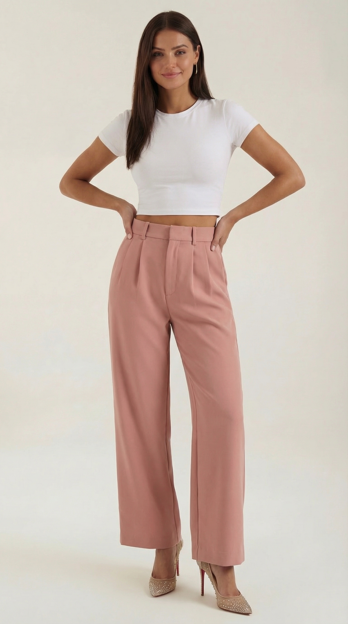 Pantalón Pierna Ancha Emma de Alma Sotelo — Rosa