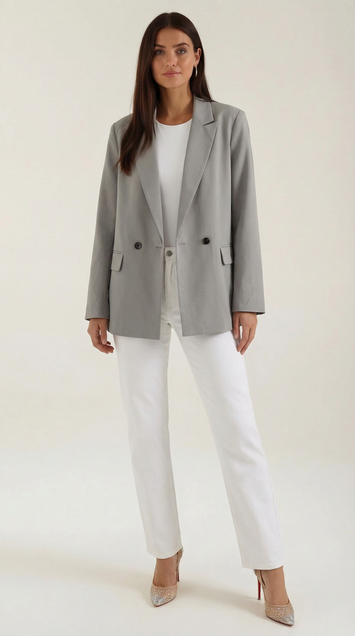 Blazer Estructurado Felicity de Alma Sotelo — Gris