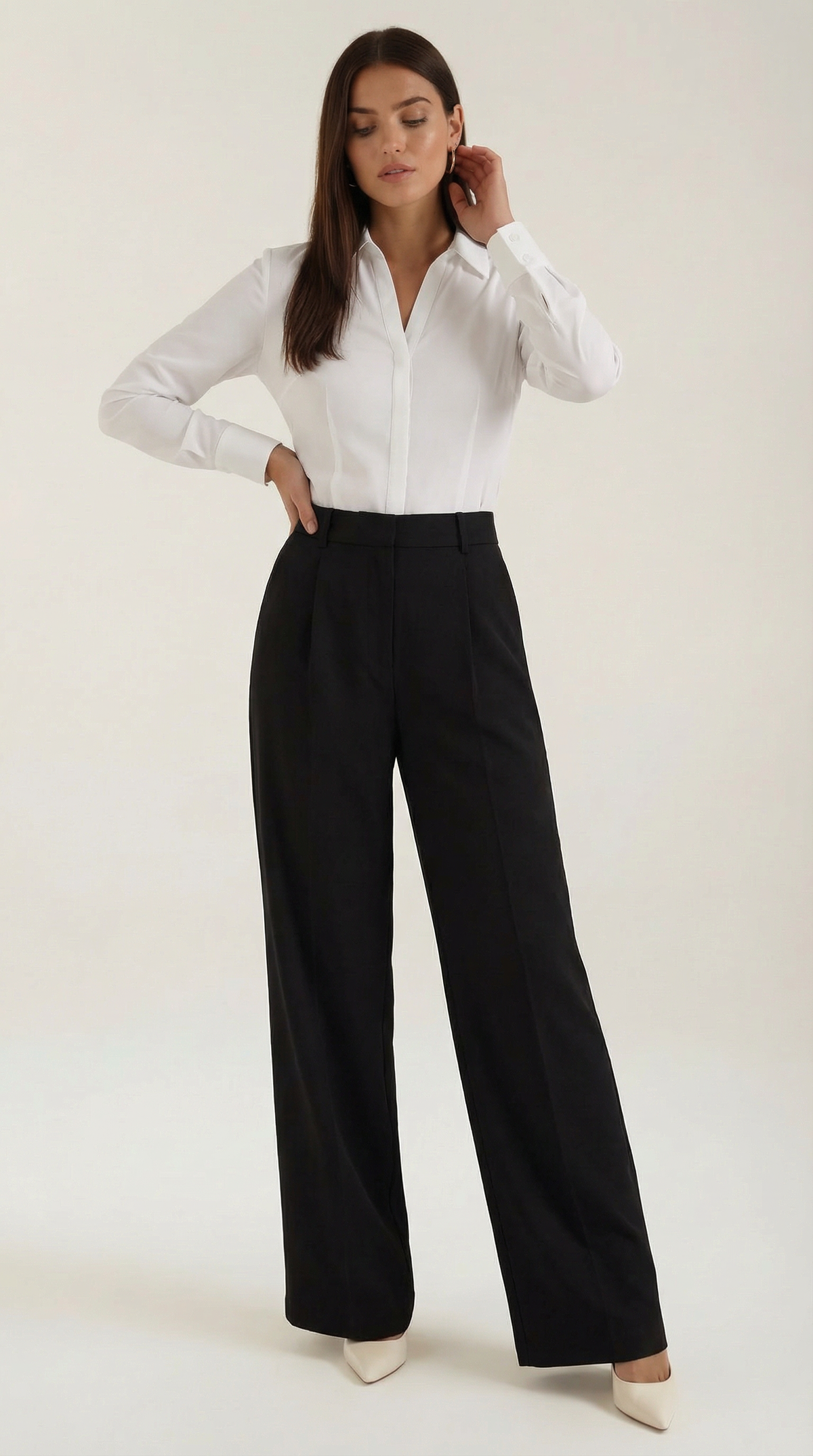 Pantalón Pierna Ancha Hazel de Alma Sotelo — Negro