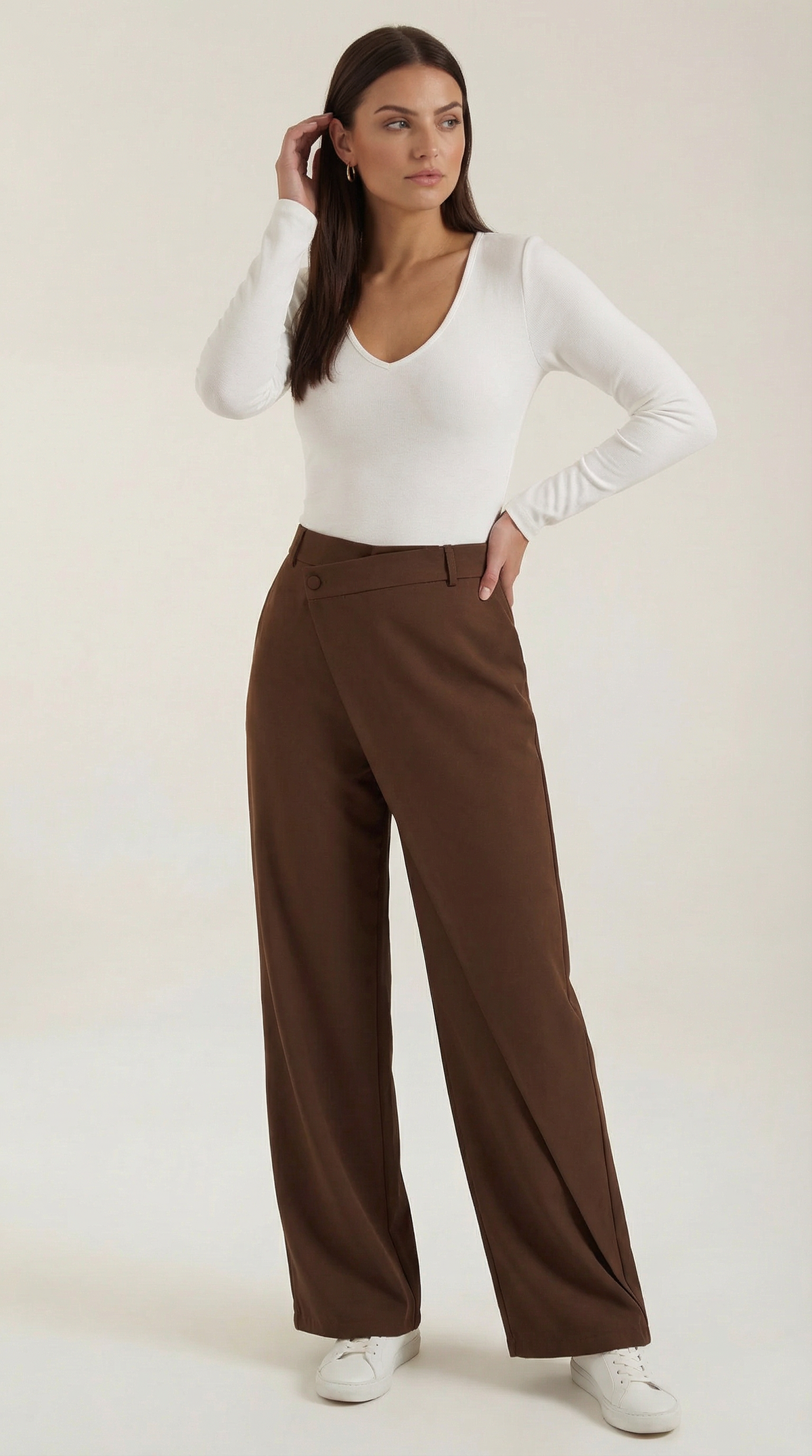 Pantalón de vestir con cierre asimétrico