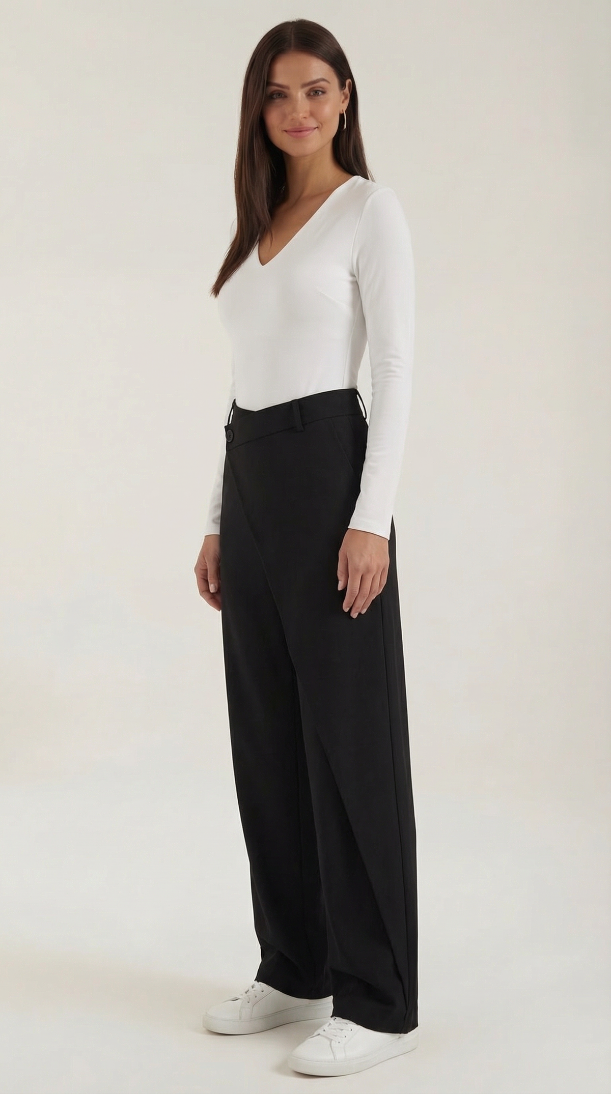 Pantalón de vestir con cierre asimétrico